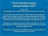 Water Bottling Station Spring/Summer 2019; April 8, 2019 The bottling station at Mount Nebo Park...