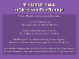 The MOMS Club® of Manchester/East Hartford ; Meets Monthly on the second Thursday The Next...