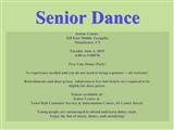 Senior Dance; Senior Center 549 East Middle Turnpike Manchester, CT Tuesday June 4, 2019 ...