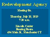 Redevelopment Agency; Meeting On Thursday, June 6, 2019 7:30 a.m. Lincoln Center Hearing...