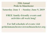 28th Annual Pride In Manchester; Saturday June 1 - Sunday June 9, 2019 FREE family-friendly...