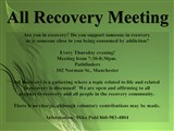 All Recovery Meeting ; Are you in recovery? Do you support someone in recovery or is someone...