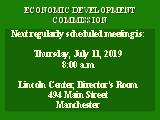 ECONOMIC DEVELOPMENT COMMISSION ; Next regularly scheduled meeting is: Thursday, June 13, 2019 ...